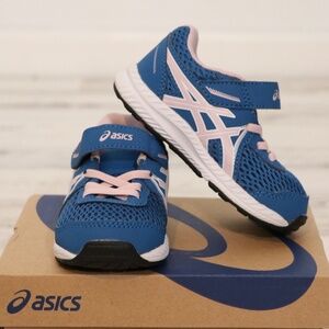 Asics Contend 7 Sneaker Lake Drive/Barely Rose( Blue & Pink) Size 6 Toddler Girl